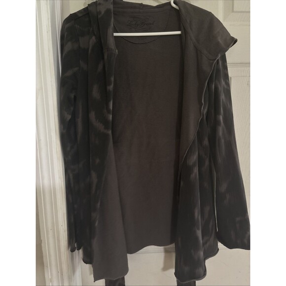 LUCKY BRAND Medium Jacket Kimono Hoodie Jingo IKat Cat Tiger Animal Y2K Vintage - Picture 2 of 8